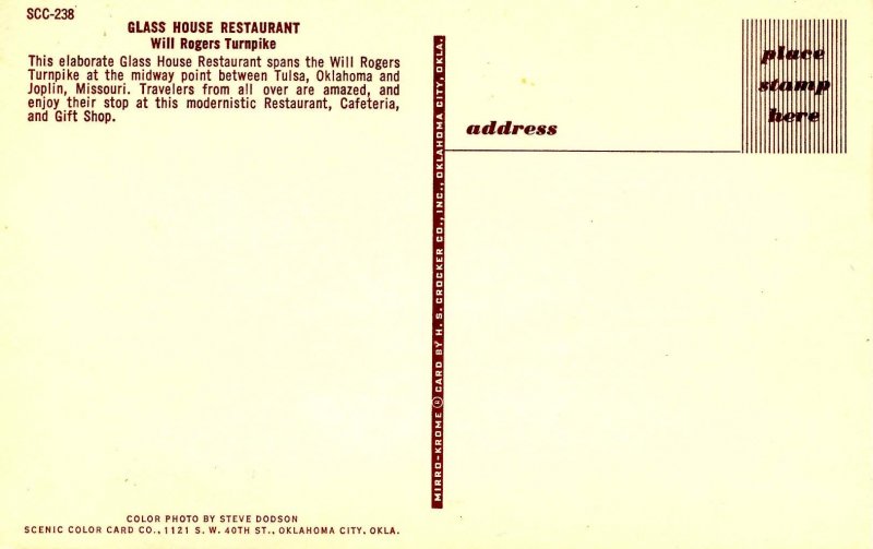 OK - Will Rogers Turnpike. Glass House Restaurant