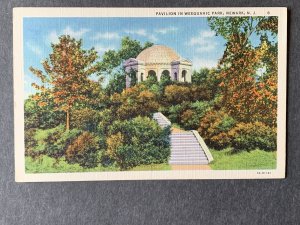 Pavilion In Weequahic Park Newark NJ Linen Postcard H3058083100