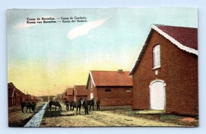 WWI  Camp Bourg-Léopold Beverloo Camp Horse Stables Belgium UNP DB Postcard M2