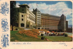 CONTINENTAL SIZE POSTCARD THE CHATEAU AT LAKE LOUIS ALBERTA CANADA 1960s