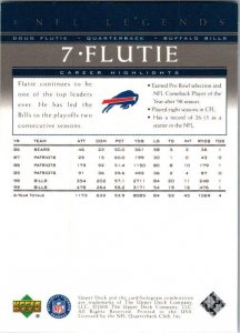 2000 Upper Deck Football Card Doug Flutie Buffalo Bills sk5628