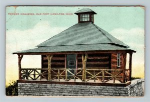 Old Fort Hamilton OH-OHIO, Powder Magazine, Vintage Postcard 