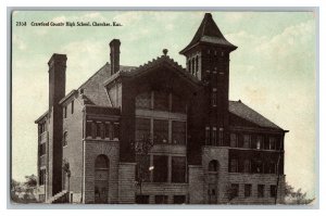 Postcard Crawford County High School Cherokee Kas. Vintage Standard View Card