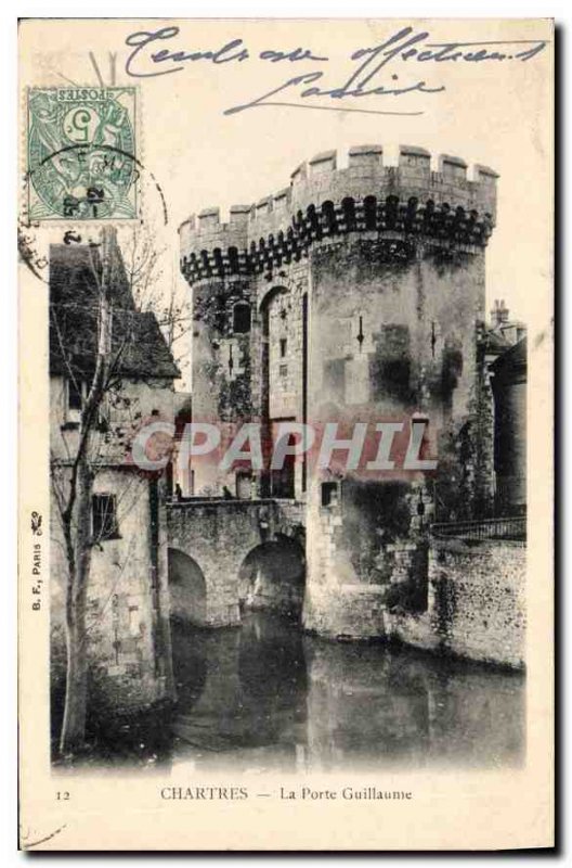 Old Postcard Chartres La Porte Guillaume