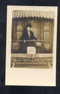 RPPC ST. LOUIS MISSOURI BURLINGTON ROUTE RAILROAD WOMAN REAL PHOTO POSTCARD