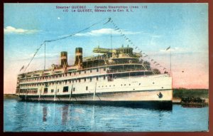 dc516 - Steamer QUEBEC 1920s Canada Steamships Lines by Garneau