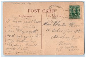 DPO 1906-1920 Plymouth Burrage MA Postcard National Monument For Forefathers