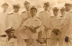 Real Photo, U.S. Navy Shellback/Equator Ceremony, Officers(#9) Old Postcard