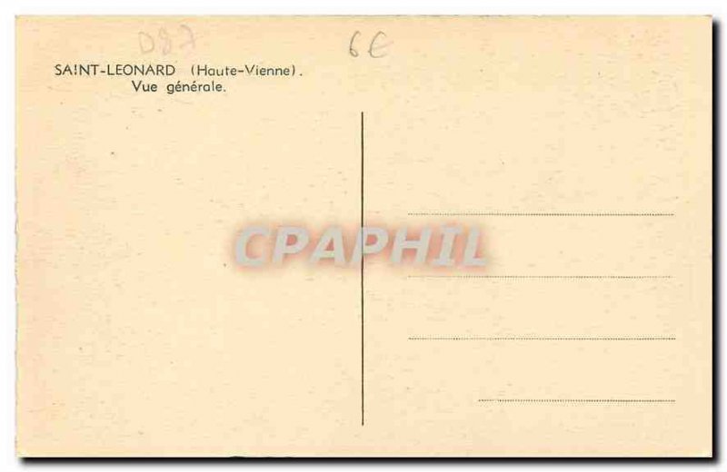Old Postcard St. Leonard Haute Vienne General view