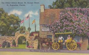 The Oldest School House Saint George Street Saint Augustine Florida  1954