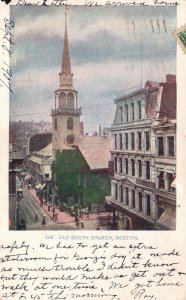 Vintage Postcard 1907 Old South Church Parish Building Boston Massachusetts MA