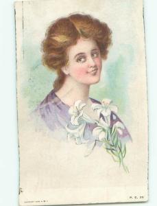 Divided-Back PRETTY WOMAN Risque Interest Postcard AA8494