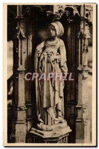 Old Postcard Bourg Brou Church Statue Tomb of Philibert le Beau