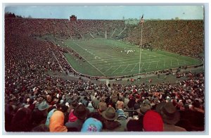 Ann Harbor Michigan MI Postcard Kick Off Time University Michigan Stadium c1960