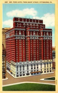 Pennsylvania Pittsburgh William Penn Hotel From Grant Street 1944 Curteich