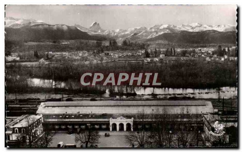 Postcard Old Train Pau The Gave The Pyrenees