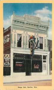 Postcard Wyoming Rawlins Range Cafe occupation Wilmens & Co 23-6871