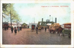 Netherlands Rotterdam Wagenveer aan de Willemskade Vintage Postcard 09.31