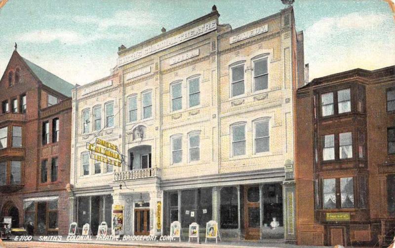 Smith's Colonial Theatre bridgeport connecticut L2608 Antique Postcard