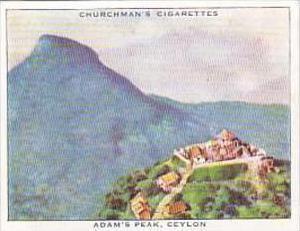 Churchman Cigarette Card Wings Over Empire No 30 Adams Peak Ceylon