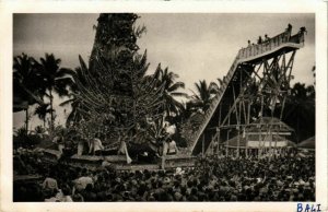 PC CPA BALI Feest real photo postcard INDONESIA (a14118)