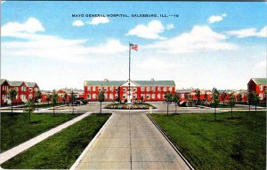 Postcard HOSPITAL SCENE Galesburg Illinois IL AM2049