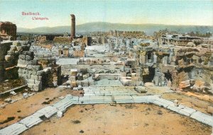 Lebanon Baalbeck acropole 1921 postcard
