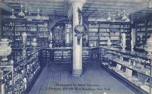 Personeni Italian Specialties Store Interior New York City 1912 postcard