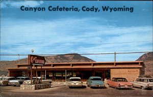 Cody Wyoming Canyon Cafeteria Near Yellowstone c1950-60s Vintage Postcard