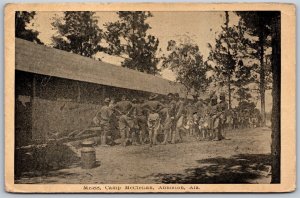 Vtg Anniston Alabama AL Mess Camp Fort McClellan US Army 1918 Postcard