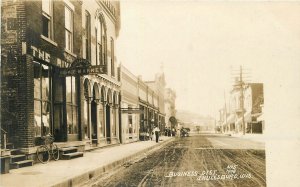 RPPC postcard Wisconsin Shullsburg Business District 1908 #5 Dingman 23-3147