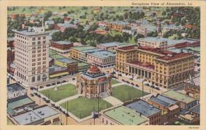 Louisiana Alexandria Aeroplane View 1945 Curteich