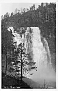 GRANVIN NORWAY SKJERVEFOSS WATERFALL-CARL NORMANNS PHOTO POSTCARD