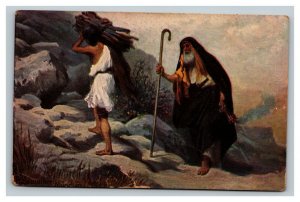 Vintage 1900's German Made Postcard Abraham & Isaac Religious