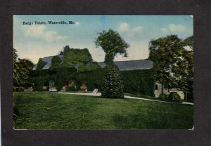 ME Bangs Estate House Waterville Maine Vintage Postcard