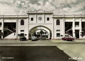 bahrain, MANAMA, Bab el Bahrain, Cars (1960s) Tinted RPPC Shakib No. 28 Postcard