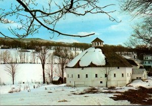 Vermont Waitsfield Old Round Barn In Winter 1977