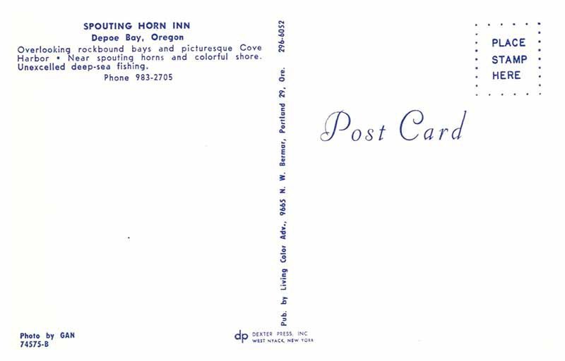 Postcard HOTEL SCENE Depoe Bay Oregon OR AP1097