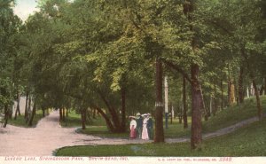 Vintage Postcard 1909 Lover's Lane & Springbrook Park South Bend Indiana IND
