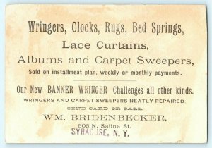 c1880s Syracuse, NY Bridenbecker Merchant Victorian Trade Card Wringers etc. C24