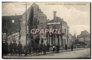 Old Postcard Bank Corbie Rue Faidherbe Credit North Militaria