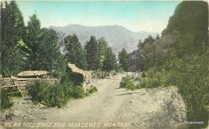 C-1910 Big Hole Stage Road Dewey Montana postcard 11205