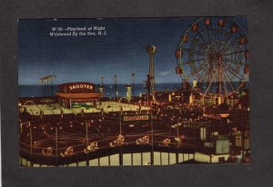 NJ Wildwoods by the Sea Amusement Park Ferris Wheel Skooter New Jersey Night