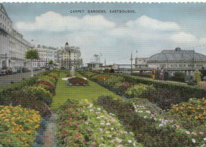 Sussex Postcard - Carpet Gardens - Eastbourne - Ref TZ5485
