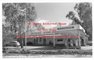 AZ, Roosevelt, Arizona, RPPC, Frazier's Store & Chevron Gas Station, Photo