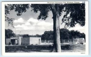 WAMEGO, Kansas KS ~ MUNICIPAL SWIMMING POOL Pottawatomie County c1950s Postcard