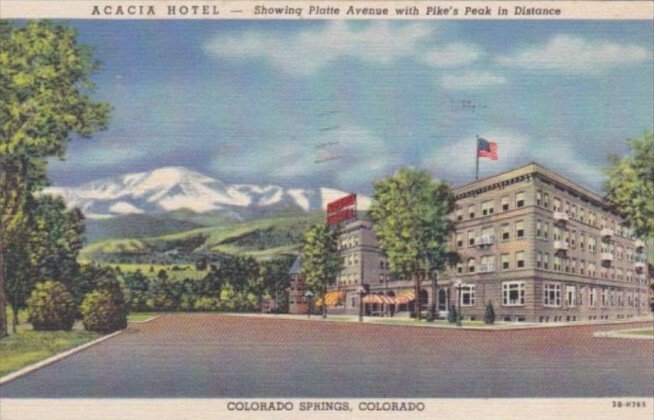 Colorado Colorado Springs The Acacia Hotel 1949