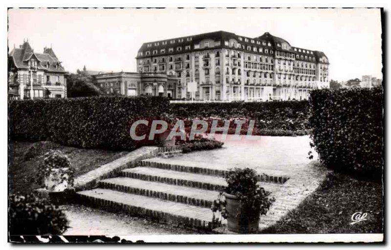 Old Postcard Deauville flowered beach hotel royal gardens