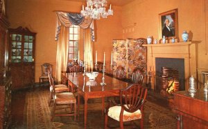 Vintage Postcard Dining Room Berkeley Plantation Williamsburg Richmond VA