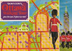 Canada Map Of Downtown Walking Tour Ottawa Ontario